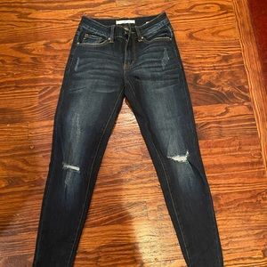 KanCan Dark Wash- Ripped, Skinny Jeans